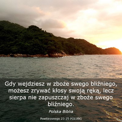 Picture 03 - Powtórzonego 23:25 POLUBG - Gdy wejdziesz w zboże swego bliźniego, możesz - Bible Verse Picture