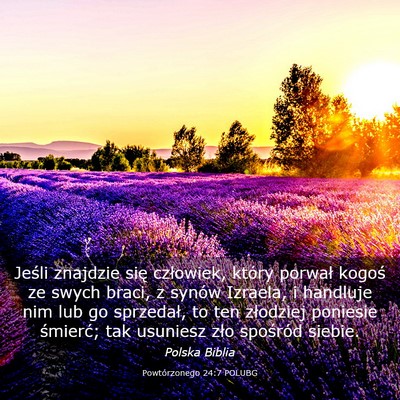 Picture 03 - Powtórzonego 24:7 POLUBG - Jeśli znajdzie się człowiek, który porwał - Bible Verse Picture