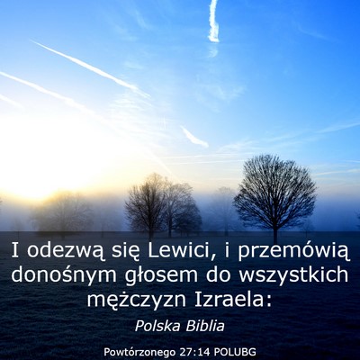 Picture 03 - Powtórzonego 27:14 POLUBG - I odezwą się Lewici, i przemówią donośnym - Bible Verse Picture