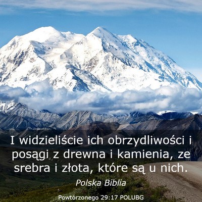 Picture 03 - Powtórzonego 29:17 POLUBG - I widzieliście ich obrzydliwości i posągi z - Bible Verse Picture