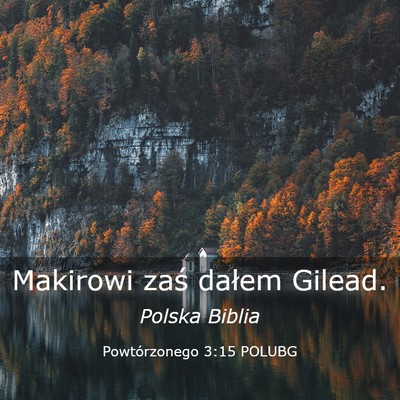 Picture 03 - Powtórzonego 3:15 POLUBG - Makirowi zaś dałem - Bible Verse Picture