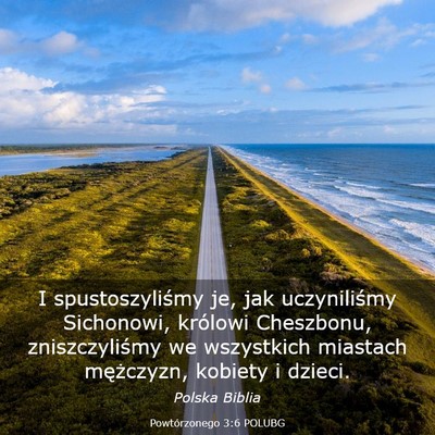 Picture 03 - Powtórzonego 3:6 POLUBG - I spustoszyliśmy je, jak uczyniliśmy Sichonowi, - Bible Verse Picture