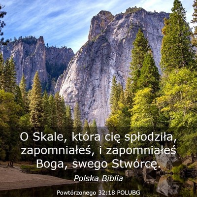 Picture 03 - Powtórzonego 32:18 POLUBG - O Skale, która cię spłodziła, zapomniałeś, - Bible Verse Picture