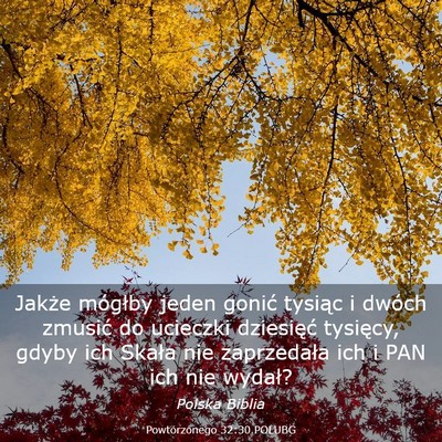 Picture 03 - Powtórzonego 32:30 POLUBG - Jakże mógłby jeden gonić tysiąc i dwóch - Bible Verse Picture