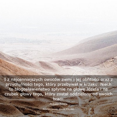 Picture 03 - Powtórzonego 33:16 POLUBG - I z najcenniejszych owoców ziemi i jej - Bible Verse Picture