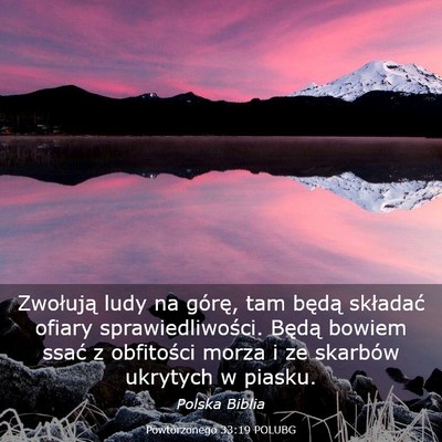 Picture 03 - Powtórzonego 33:19 POLUBG - Zwołują ludy na górę, tam będą składać - Bible Verse Picture
