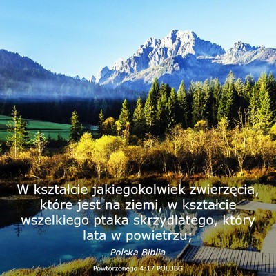 Picture 03 - Powtórzonego 4:17 POLUBG - W kształcie jakiegokolwiek zwierzęcia, które - Bible Verse Picture