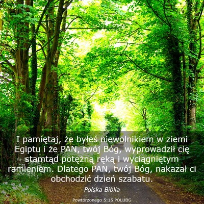 Picture 03 - Powtórzonego 5:15 POLUBG - I pamiętaj, że byłeś niewolnikiem w ziemi - Bible Verse Picture