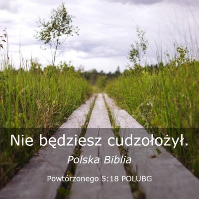 Picture 03 - Powtórzonego 5:18 POLUBG - Nie będziesz - Bible Verse Picture