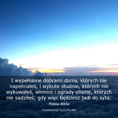 Picture 03 - Powtórzonego 6:11 POLUBG - I wypełnione dobrami domy, których nie - Bible Verse Picture