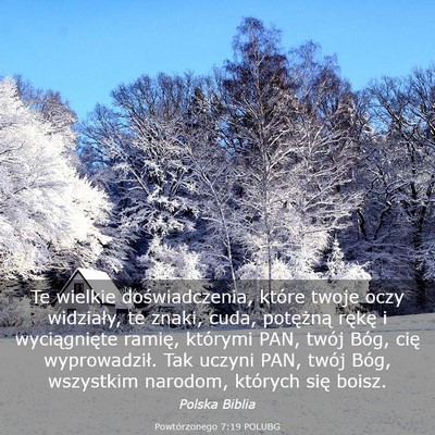 Picture 03 - Powtórzonego 7:19 POLUBG - Te wielkie doświadczenia, które twoje oczy - Bible Verse Picture