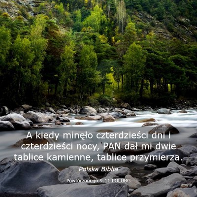 Picture 03 - Powtórzonego 9:11 POLUBG - A kiedy minęło czterdzieści dni i - Bible Verse Picture