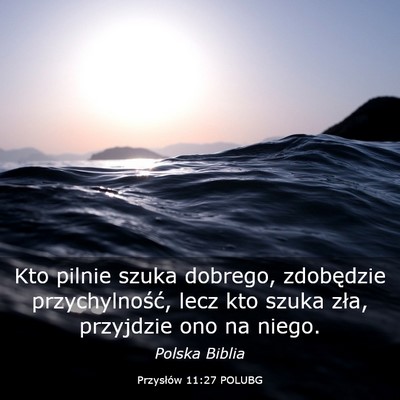 Picture 03 - Przysłów 11:27 POLUBG - Kto pilnie szuka dobrego, zdobędzie - Bible Verse Picture