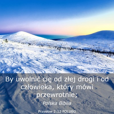 Picture 03 - Przysłów 2:12 POLUBG - By uwolnić cię od złej drogi i od człowieka, - Bible Verse Picture