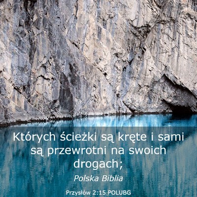 Picture 03 - Przysłów 2:15 POLUBG - Których ścieżki są kręte i sami są - Bible Verse Picture