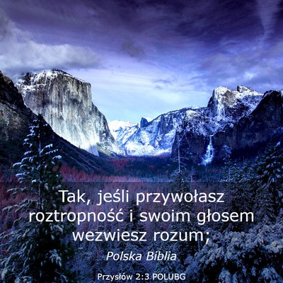 Picture 03 - Przysłów 2:3 POLUBG - Tak, jeśli przywołasz roztropność i swoim - Bible Verse Picture