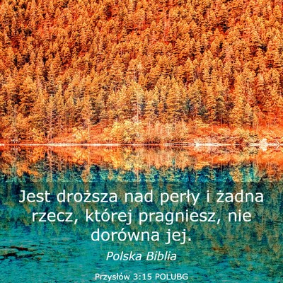 Picture 03 - Przysłów 3:15 POLUBG - Jest droższa nad perły i żadna rzecz, której - Bible Verse Picture