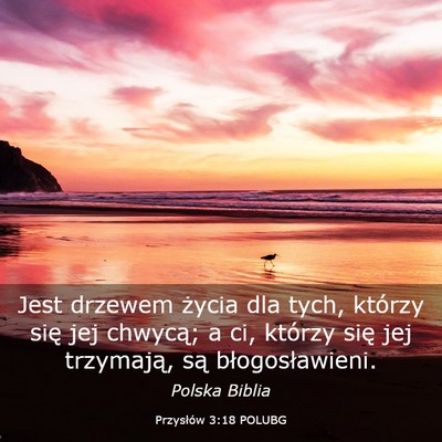 Picture 03 - Przysłów 3:18 POLUBG - Jest drzewem życia dla tych, którzy się jej - Bible Verse Picture