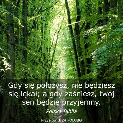Picture 03 - Przysłów 3:24 POLUBG - Gdy się położysz, nie będziesz się lękał; - Bible Verse Picture