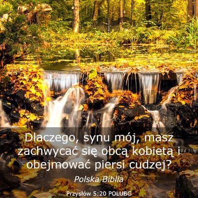 Picture 03 - Przysłów 5:20 POLUBG - Dlaczego, synu mój, masz zachwycać się obcą - Bible Verse Picture