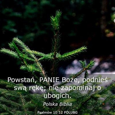 Picture 03 - Psalmów 10:12 POLUBG - Powstań, PANIE Boże, podnieś swą rękę; nie - Bible Verse Picture