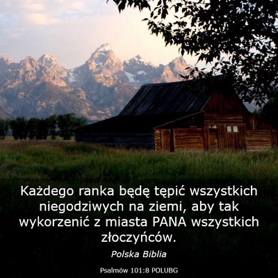 Picture 03 - Psalmów 101:8 POLUBG - Każdego ranka będę tępić wszystkich - Bible Verse Picture