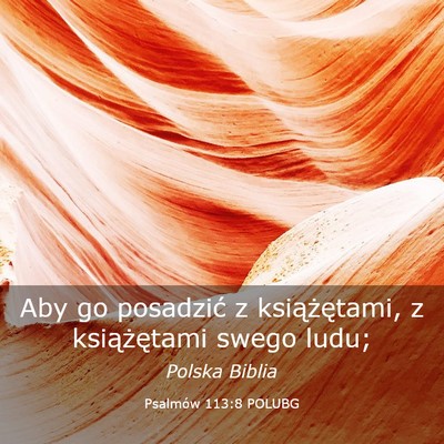 Picture 03 - Psalmów 113:8 POLUBG - Aby go posadzić z książętami, z książętami - Bible Verse Picture