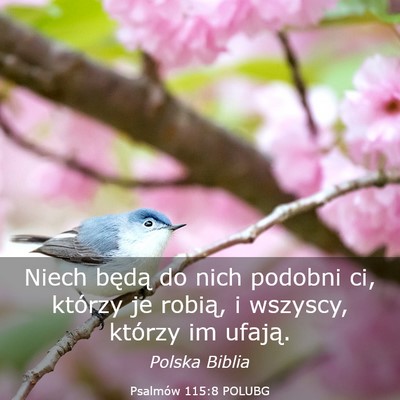 Picture 03 - Psalmów 115:8 POLUBG - Niech będą do nich podobni ci, którzy je - Bible Verse Picture