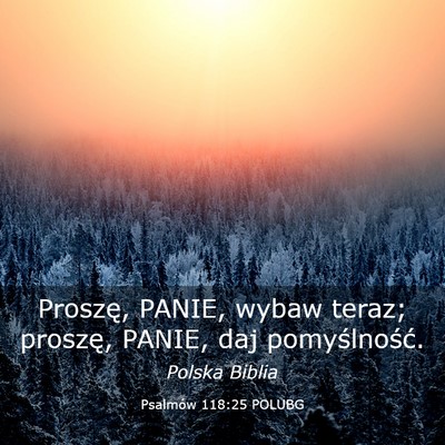 Picture 03 - Psalmów 118:25 POLUBG - Proszę, PANIE, wybaw teraz; proszę, PANIE, daj - Bible Verse Picture