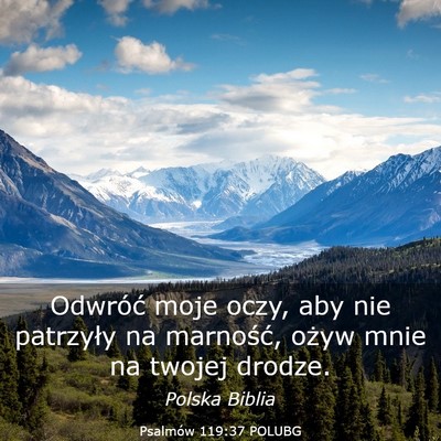 Picture 03 - Psalmów 119:37 POLUBG - Odwróć moje oczy, aby nie patrzyły na - Bible Verse Picture