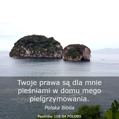 Picture 03 - Psalmów 119:54 POLUBG - Twoje prawa są dla mnie pieśniami w domu mego - Bible Verse Picture