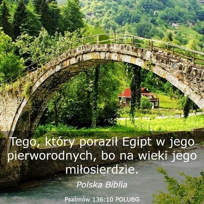 Picture 03 - Psalmów 136:10 POLUBG - Tego, który poraził Egipt w jego pierworodnych, - Bible Verse Picture