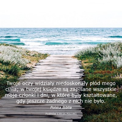 Picture 03 - Psalmów 139:16 POLUBG - Twoje oczy widziały niedoskonały płód mego - Bible Verse Picture
