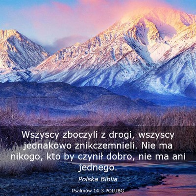 Picture 03 - Psalmów 14:3 POLUBG - Wszyscy zboczyli z drogi, wszyscy jednakowo - Bible Verse Picture