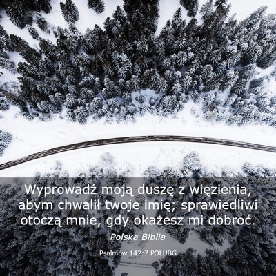 Picture 03 - Psalmów 142:7 POLUBG - Wyprowadź moją duszę z więzienia, abym - Bible Verse Picture