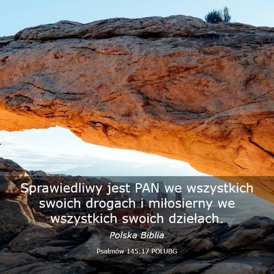 Picture 03 - Psalmów 145:17 POLUBG - Sprawiedliwy jest PAN we wszystkich swoich - Bible Verse Picture
