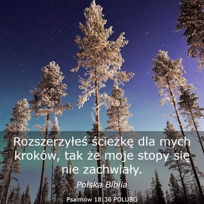 Picture 03 - Psalmów 18:36 POLUBG - Rozszerzyłeś ścieżkę dla mych kroków, tak - Bible Verse Picture