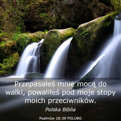Picture 03 - Psalmów 18:39 POLUBG - Przepasałeś mnie mocą do walki, powaliłeś - Bible Verse Picture