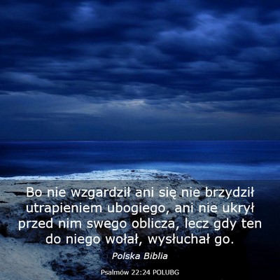 Picture 03 - Psalmów 22:24 POLUBG - Bo nie wzgardził ani się nie brzydził - Bible Verse Picture