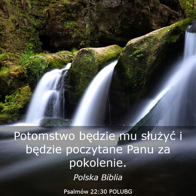 Picture 03 - Psalmów 22:30 POLUBG - Potomstwo będzie mu służyć i będzie - Bible Verse Picture