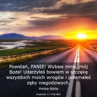 Picture 03 - Psalmów 3:7 POLUBG - Powstań, PANIE! Wybaw mnie, mój Boże! - Bible Verse Picture