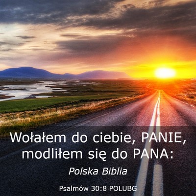 Picture 03 - Psalmów 30:8 POLUBG - Wołałem do ciebie, PANIE, modliłem się do - Bible Verse Picture