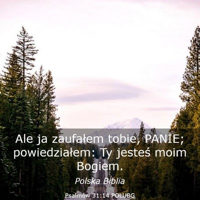 Picture 03 - Psalmów 31:14 POLUBG - Ale ja zaufałem tobie, PANIE; powiedziałem: Ty - Bible Verse Picture