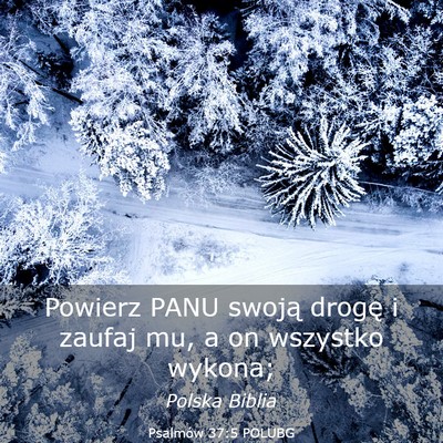 Picture 03 - Psalmów 37:5 POLUBG - Powierz PANU swoją drogę i zaufaj mu, a on - Bible Verse Picture