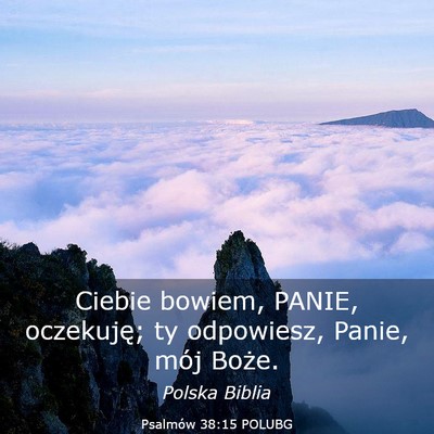 Picture 03 - Psalmów 38:15 POLUBG - Ciebie bowiem, PANIE, oczekuję; ty odpowiesz, - Bible Verse Picture