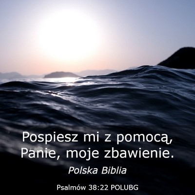 Picture 03 - Psalmów 38:22 POLUBG - Pospiesz mi z pomocą, Panie, moje - Bible Verse Picture