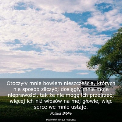 Picture 03 - Psalmów 40:12 POLUBG - Otoczyły mnie bowiem nieszczęścia, których - Bible Verse Picture