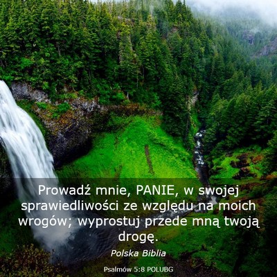 Picture 03 - Psalmów 5:8 POLUBG - Prowadź mnie, PANIE, w swojej sprawiedliwości - Bible Verse Picture