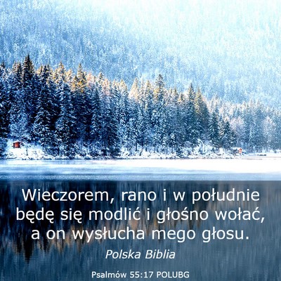 Picture 03 - Psalmów 55:17 POLUBG - Wieczorem, rano i w południe będę się modlić - Bible Verse Picture