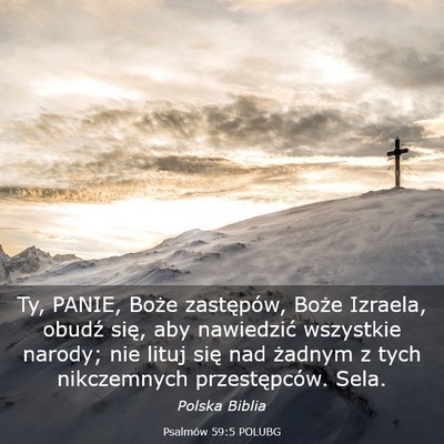 Picture 03 - Psalmów 59:5 POLUBG - Ty, PANIE, Boże zastępów, Boże Izraela, - Bible Verse Picture